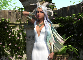 Картинка 3д+графика фантазия+ fantasy фон взгляд девушка