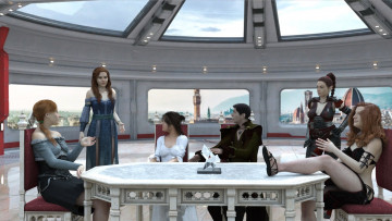 Картинка 3д+графика фантазия+ fantasy фон взгляд девушки