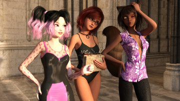 Картинка 3д+графика фантазия+ fantasy фон взгляд девушки