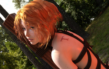 Картинка 3д+графика люди+ people фон взгляд девушка