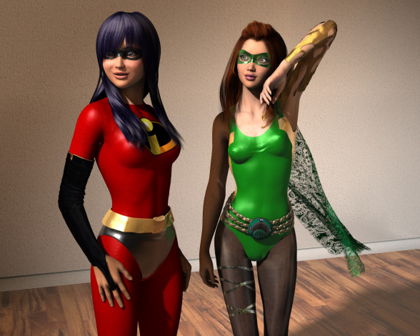 Обои картинки фото 3д графика, люди , people, фон, взгляд, девушки