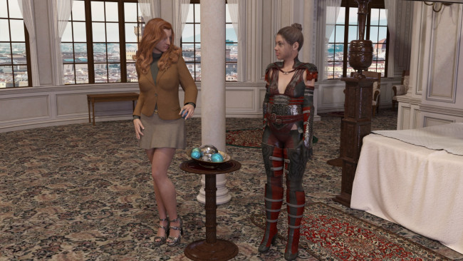 Обои картинки фото 3д графика, фантазия , fantasy, фон, взгляд, девушки