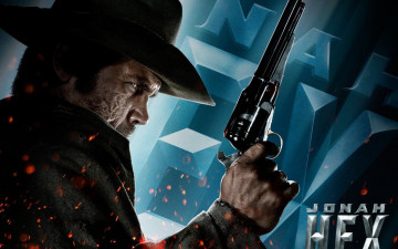 Картинка кино+фильмы jonah+hex пистолет искры ковбой шляпа шрамы
