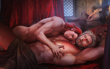 Картинка рисованное люди череп сон окно шторы постель мужчины