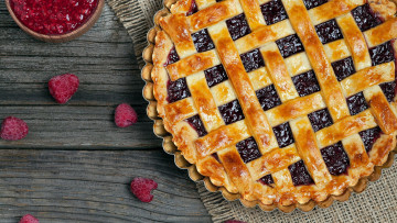 Картинка еда пироги малина пирог варенье