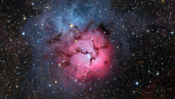 Картинка космос галактики туманности тройная туманность m20