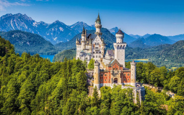 Картинка neuschwanstein+casle города замок+нойшванштайн+ германия neuschwanstein casle