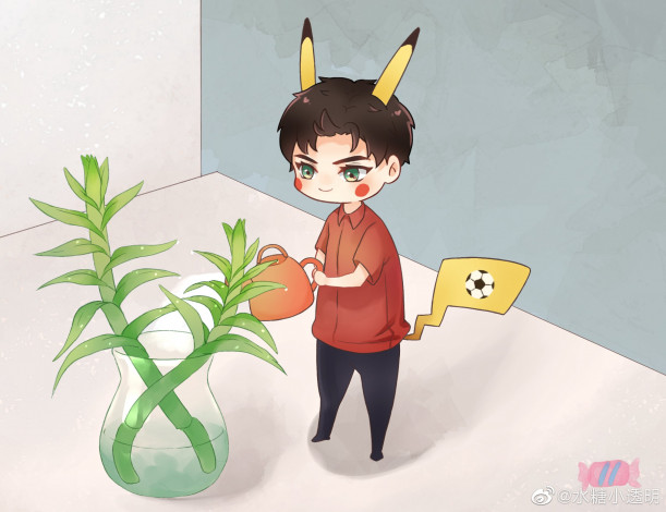 Обои картинки фото аниме, pokemon, ван, хаосюань, wang, hao, xuan