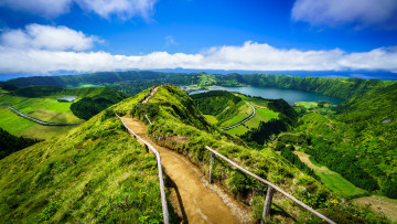 Картинка природа дороги азорские острова португалия