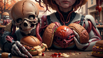 Картинка 3д+графика ужас+ horror нейросети графика нейроарт ai art нейронные сети рисунки нейро искусство