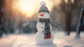 Картинка праздничные снеговики снеговик