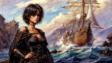 Картинка фэнтези девушки нейросети графика нейроарт ai art нейронные сети рисунки нейро искусство нейрографика graphics neuroart neural networks drawings neuro neurography