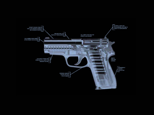 Обои картинки фото sig, classic, ray, оружие, 3d