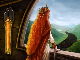 Картинка работы конкурса ice and fire фэнтези девушки