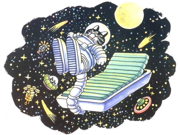 Обои картинки фото kliban, cats, рисованные, bernard