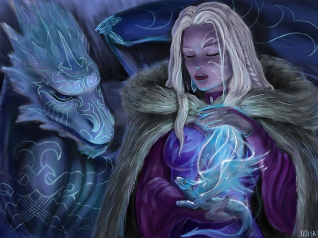 Обои картинки фото рисунки, конкурса, ice, and, fire, фэнтези, красавицы, чудовища