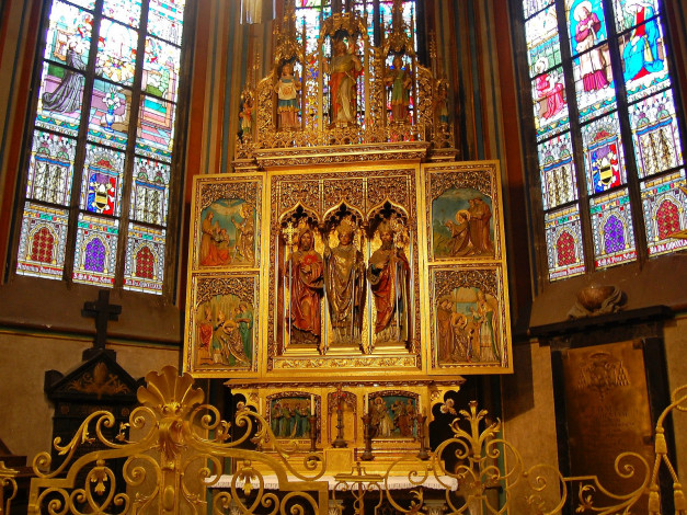 Обои картинки фото интерьер, убранство, роспись, храма