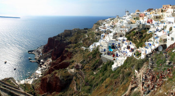 Картинка города санторини греция
