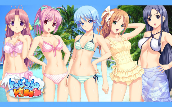 Обои картинки фото аниме, tropical, kiss