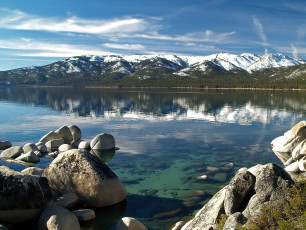 Картинка природа реки озера sand harbor state park
