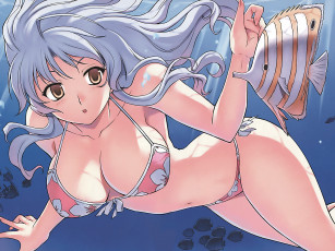 Картинка аниме *unknown другое рыбы девочка