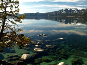 Картинка природа реки озера sand harbor state park
