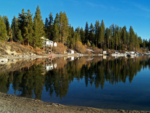 Картинка природа реки озера sand harbor state park