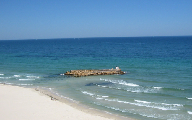 Обои картинки фото природа, побережье, волны, море, пристань