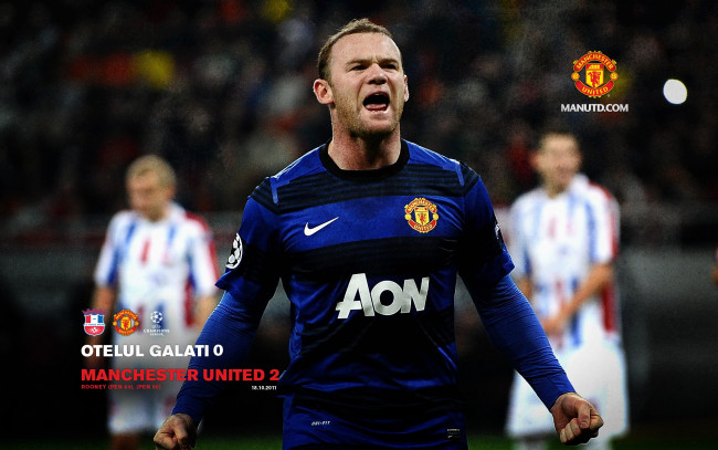 Обои картинки фото rooney, спорт, футбол, манчестер, юнайтед