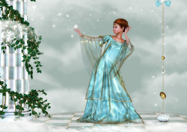 Обои картинки фото 3д, графика, elves, эльфы, эльф, растения