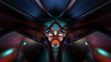 Картинка 3д графика fractal фракталы фон цвета узор линии