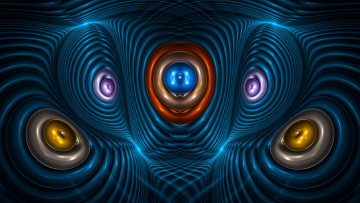 Картинка 3д графика fractal фракталы фон узор цвета линии изгибы