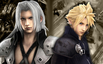 Картинка аниме final fantasy cloud sephiroth