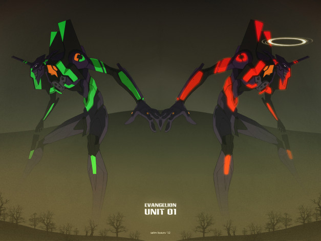 Обои картинки фото аниме, evangelion, меха, eva