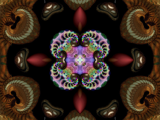 Обои картинки фото 3д, графика, fractal, фракталы, фон, цвета, узор, линии