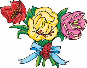 Картинка рисованные цветы