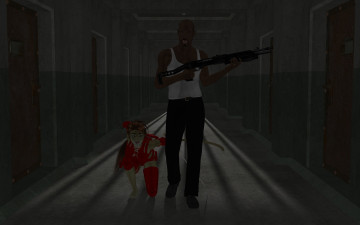 Картинка 3д+графика fantasy+ фантазия мужчина кошка девушка