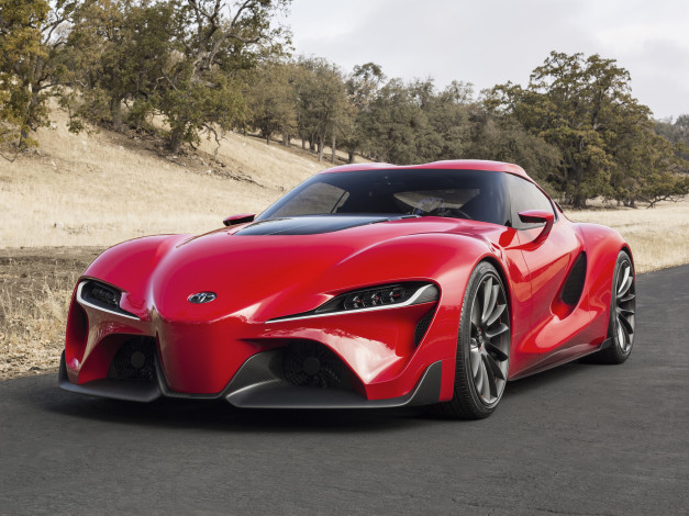Обои картинки фото автомобили, toyota, ft-1, красный