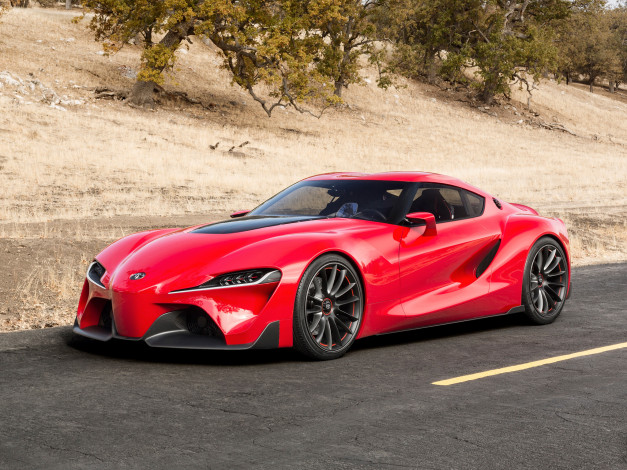 Обои картинки фото автомобили, toyota, ft-1, красный