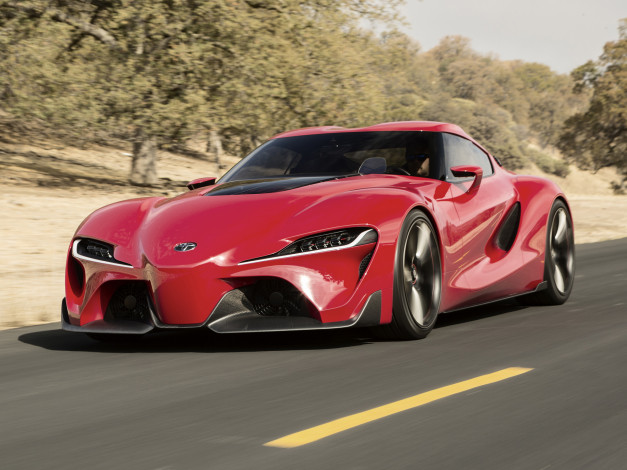 Обои картинки фото автомобили, toyota, ft-1, красный