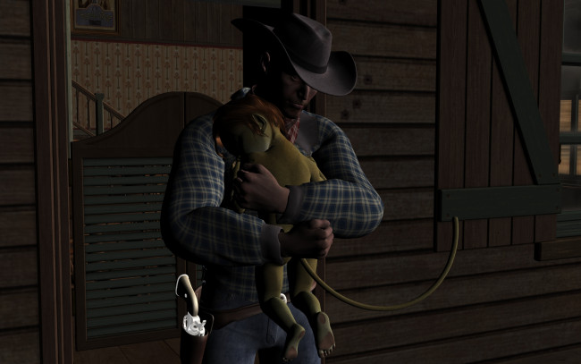 Обои картинки фото 3д графика, fantasy , фантазия, мужчина, девушка, кошка