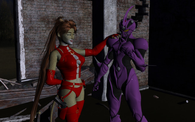 Обои картинки фото 3д графика, fantasy , фантазия, существо, девушка, кошка