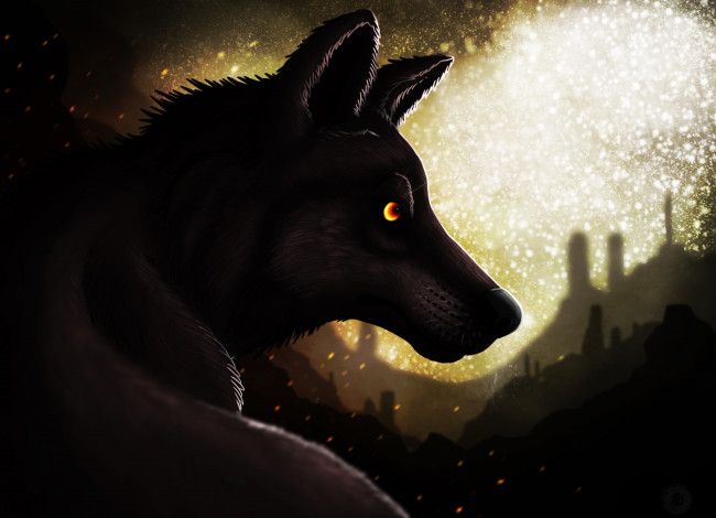 Обои картинки фото рисованные, животные,  собаки, собака