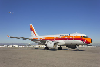 Картинка airbus+a319-112 авиация пассажирские+самолёты аэропорт полоса авиалайнер