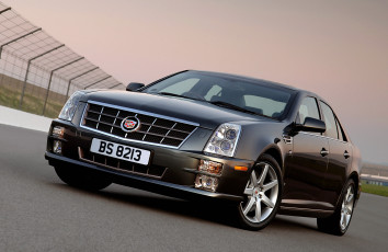 обоя автомобили, cadillac, uk-spec, sts, темный