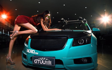 обоя автомобили, -авто с девушками, девушка, взгляд, фон, автомобиль, азиатка