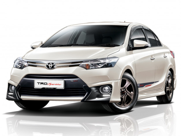 Обои картинки фото автомобили, toyota, trd, светлый, 2013г, sportivo, vios