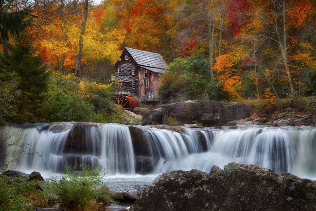 Обои картинки фото разное, мельницы, речка, мельница