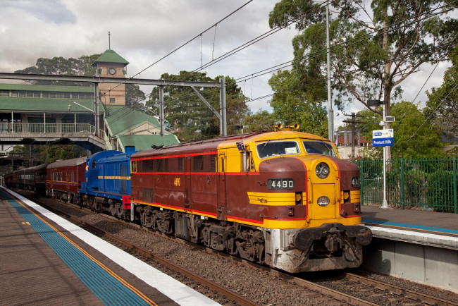 Обои картинки фото техника, поезда, локомотив, состав, железная, дорога