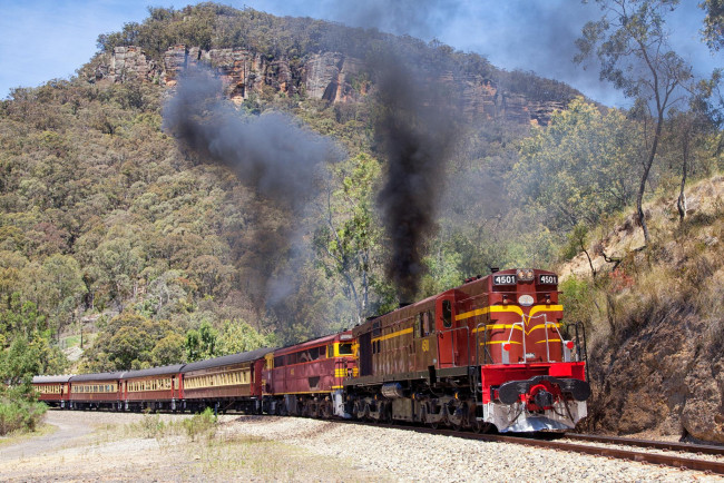 Обои картинки фото техника, поезда, состав, локомотив, железная, дорога